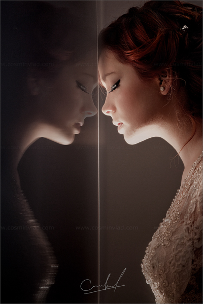 Fashion portrait of a bride on her wedding day